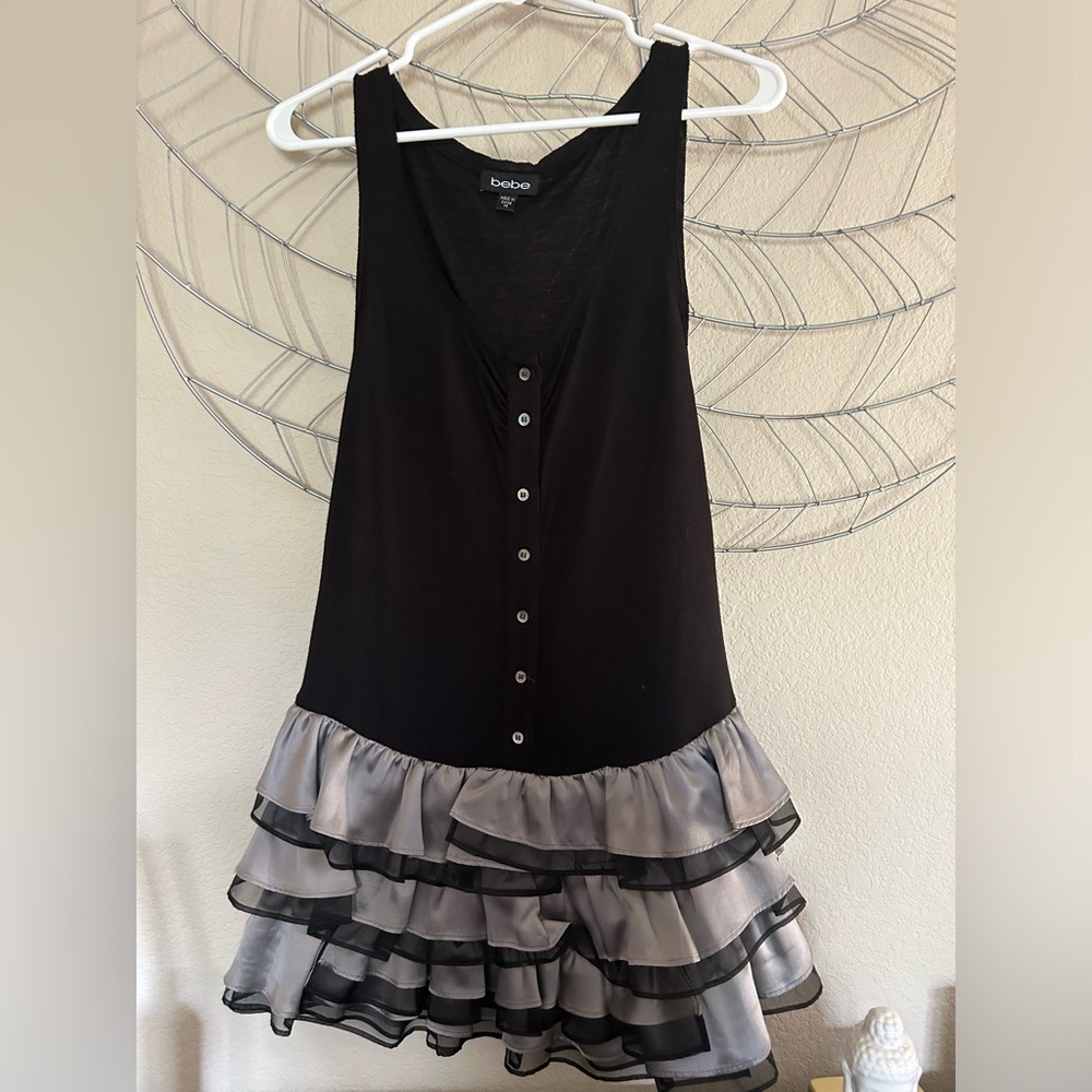 Flirty black and grey dress